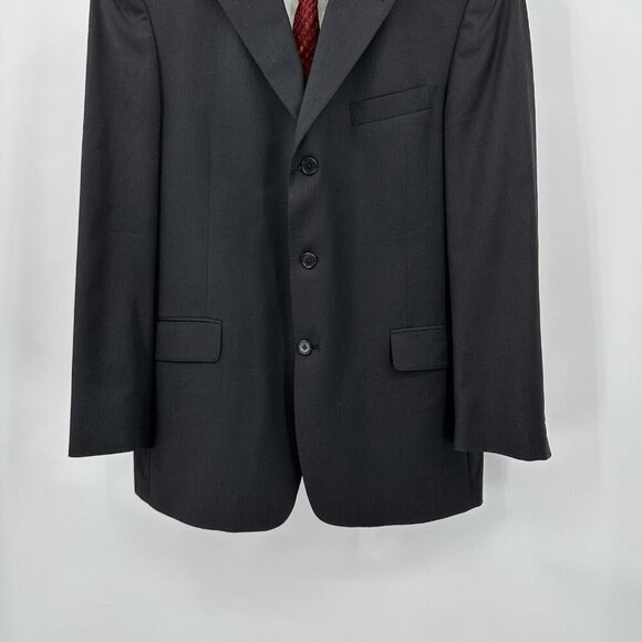 DANIEL CREMIEUX LORO PIANA jacket blazer sport coat three button black 44R - Picture 4 of 8